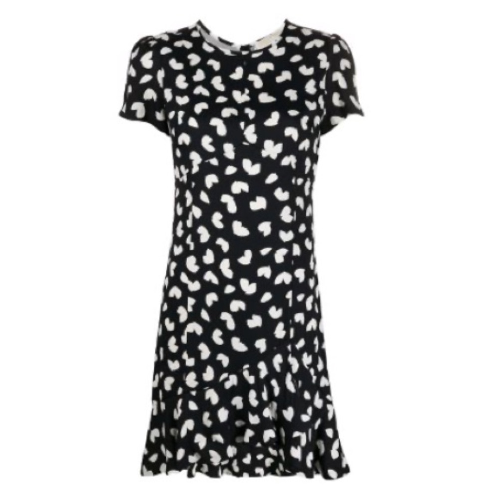 MICHAEL KORS Petal Print Ruffled Hem Dress